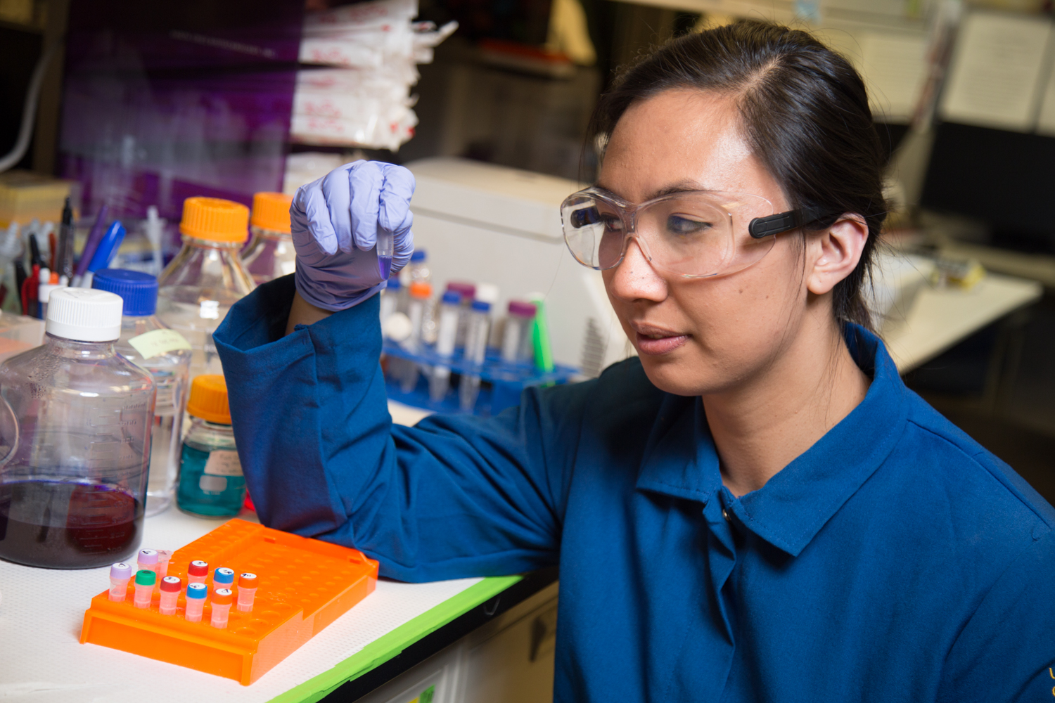 Eijansantos studied the effects of ibuprofen on heart cells in the lab of Associate Professor Aldrin Gomes. 