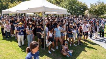 A large outdoor crowd