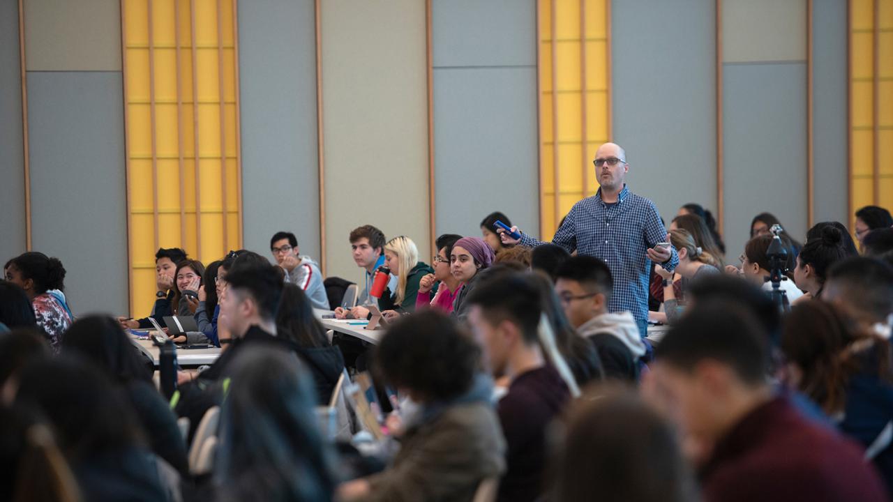 Lecturer Joel Ledford teaches a class