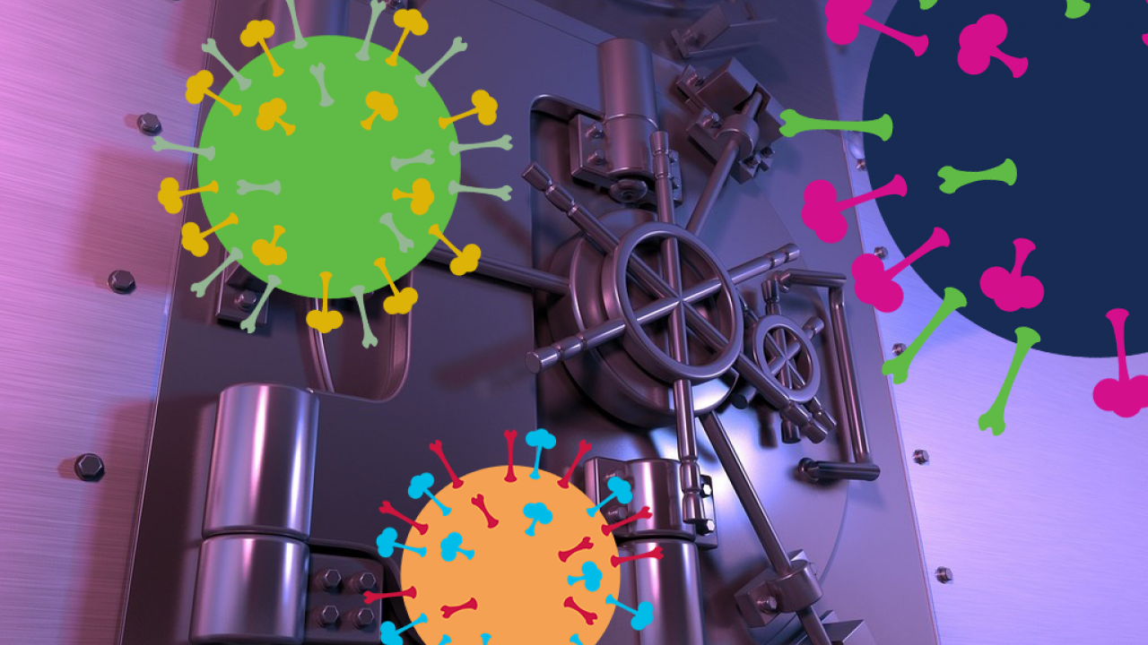 The safe-cracker, the inside man, the getaway driver. Each member plays a key role in a bank heist. This metaphor helps explain how different viruses interact to co-infect cells. David Slipher/(CC0) virus bank heist