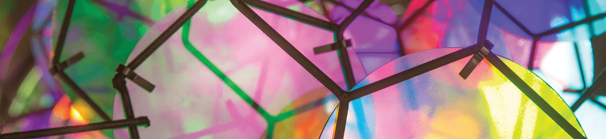 Close-up of DNA Sculpture from Life Sciences lobby